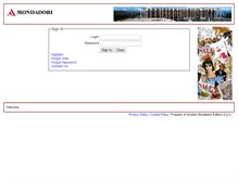 Tablet Screenshot of licensing.mondadori.com